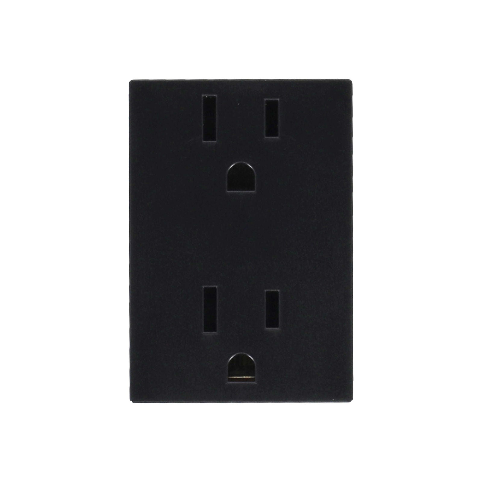 Contacto Dúplex 2P+T 3 Mod con Protección Infantil Negro Soft - Unno Estévez